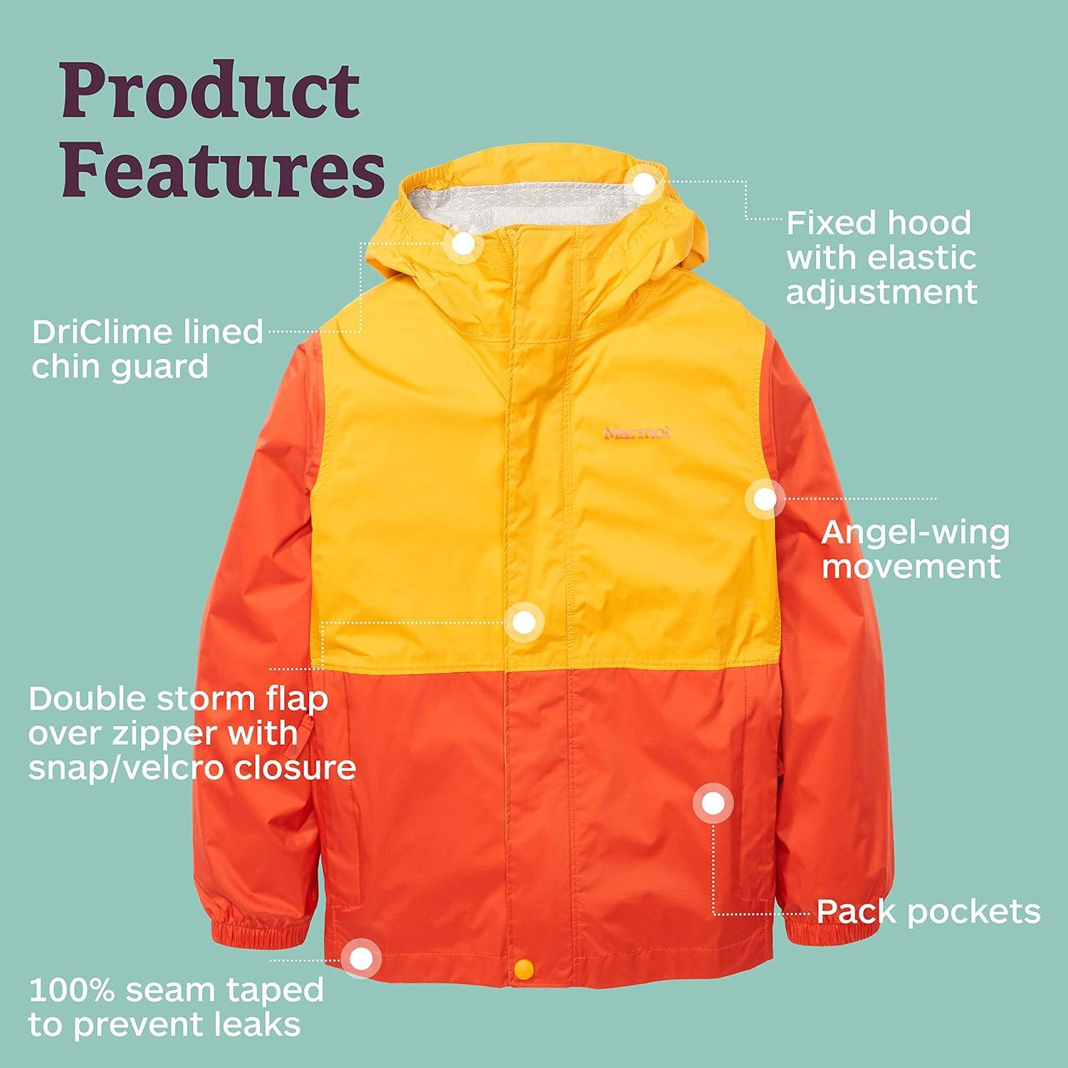 imageMARMOT Boys Kids Precip Eco JacketSolarRed Sun