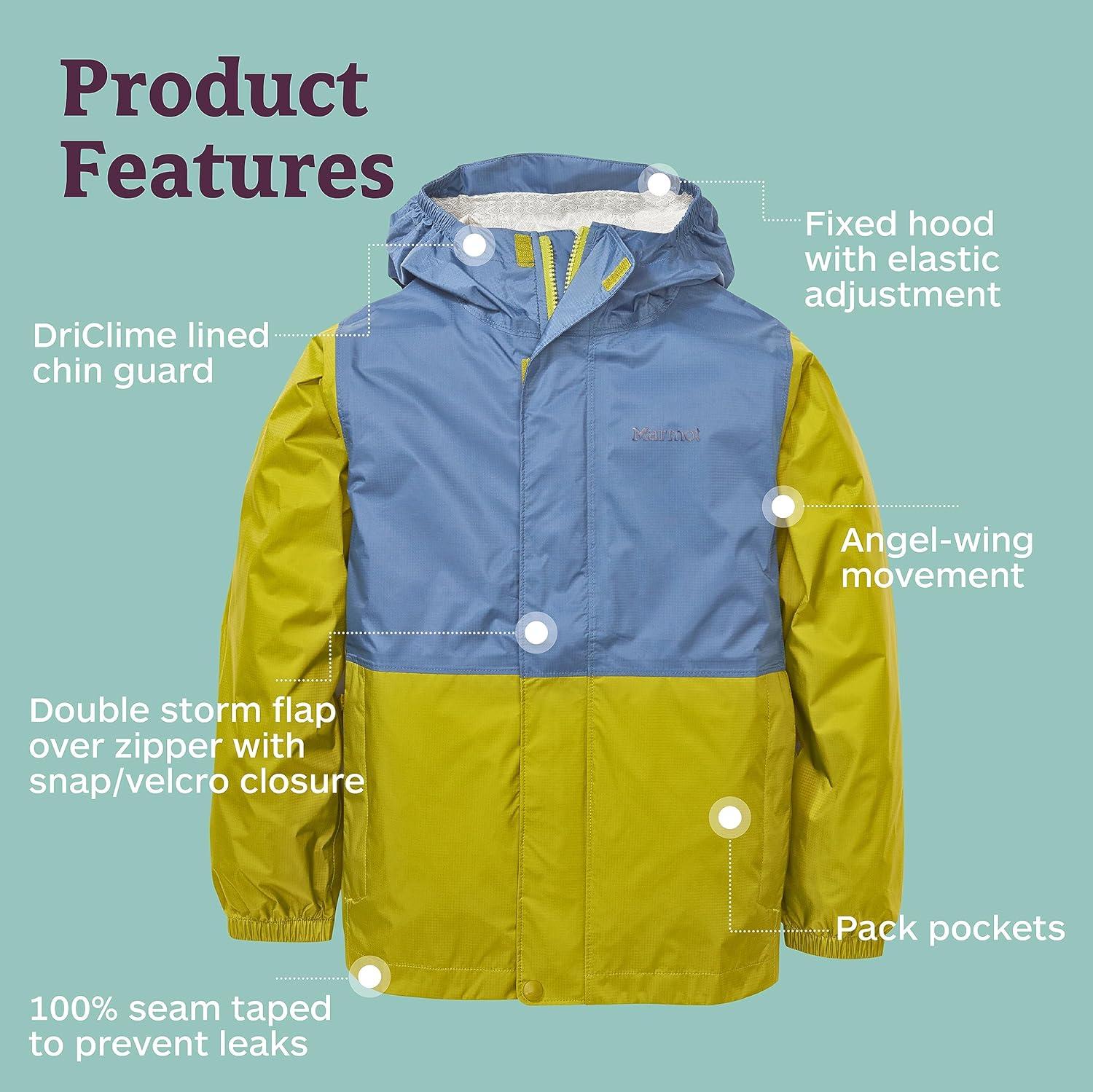 imageMARMOT Boys Kids Precip Eco JacketStormCilantro