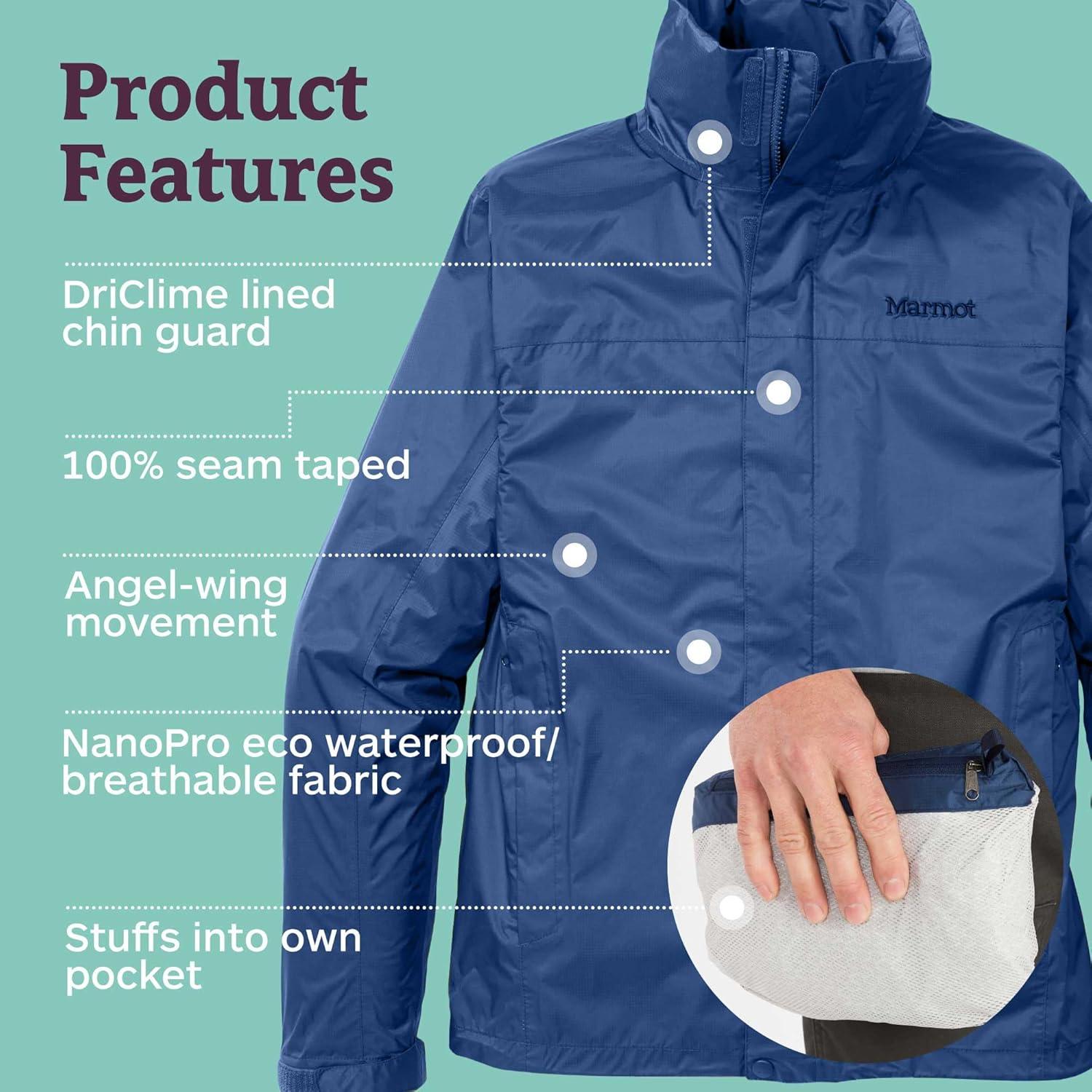 imageMARMOT Mens PreCip Eco JacketArctic Navy