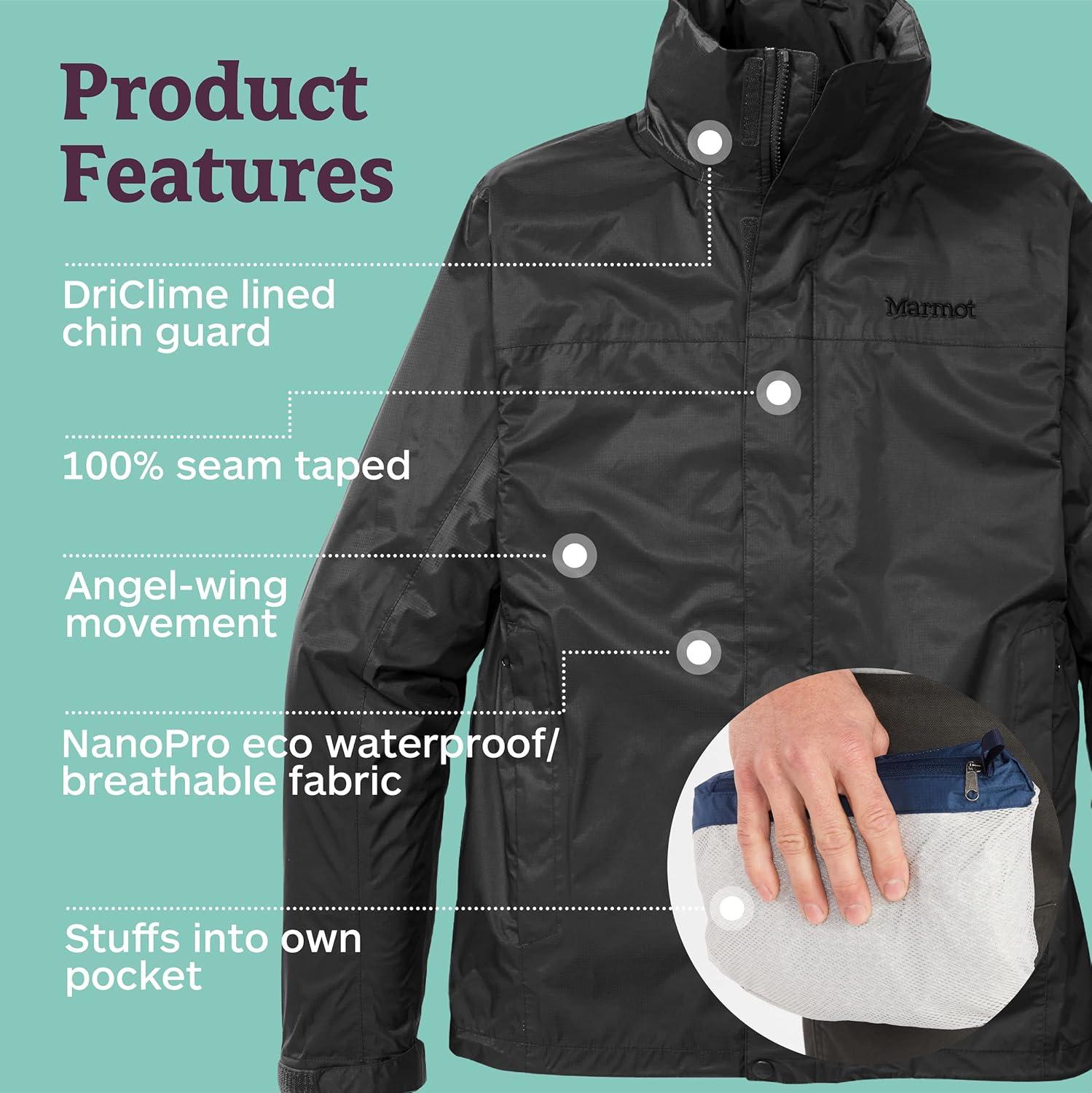 imageMARMOT Mens PreCip Eco JacketBlack