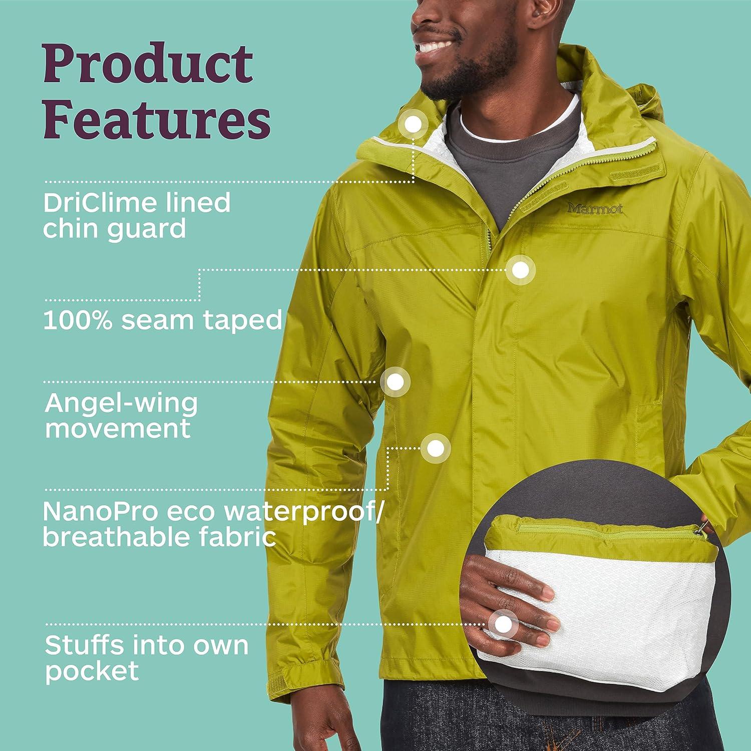 imageMARMOT Mens PreCip Eco JacketCilantro