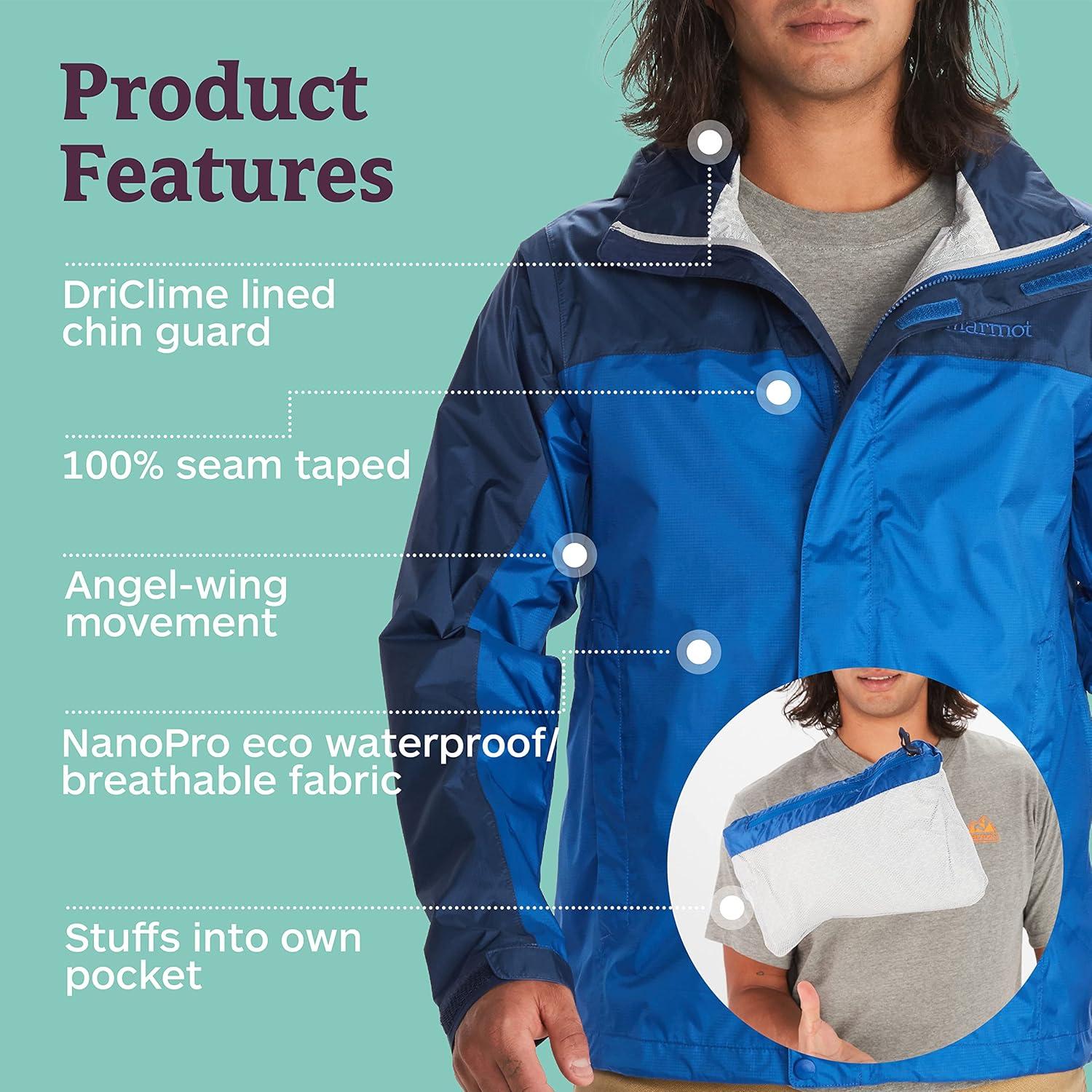 imageMARMOT Mens PreCip Eco JacketDark AzureArctic Navy