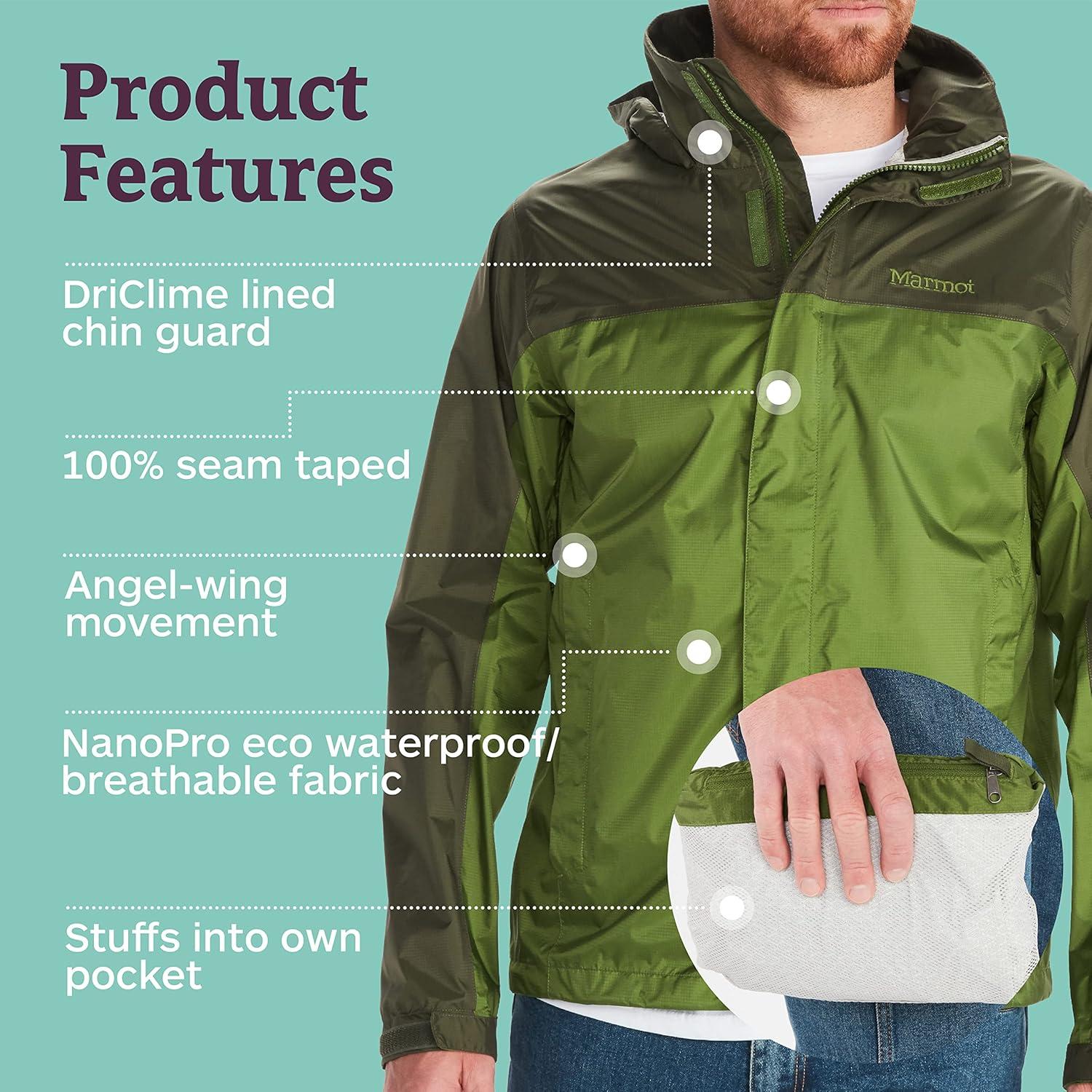 imageMARMOT Mens PreCip Eco JacketFoliage Nori