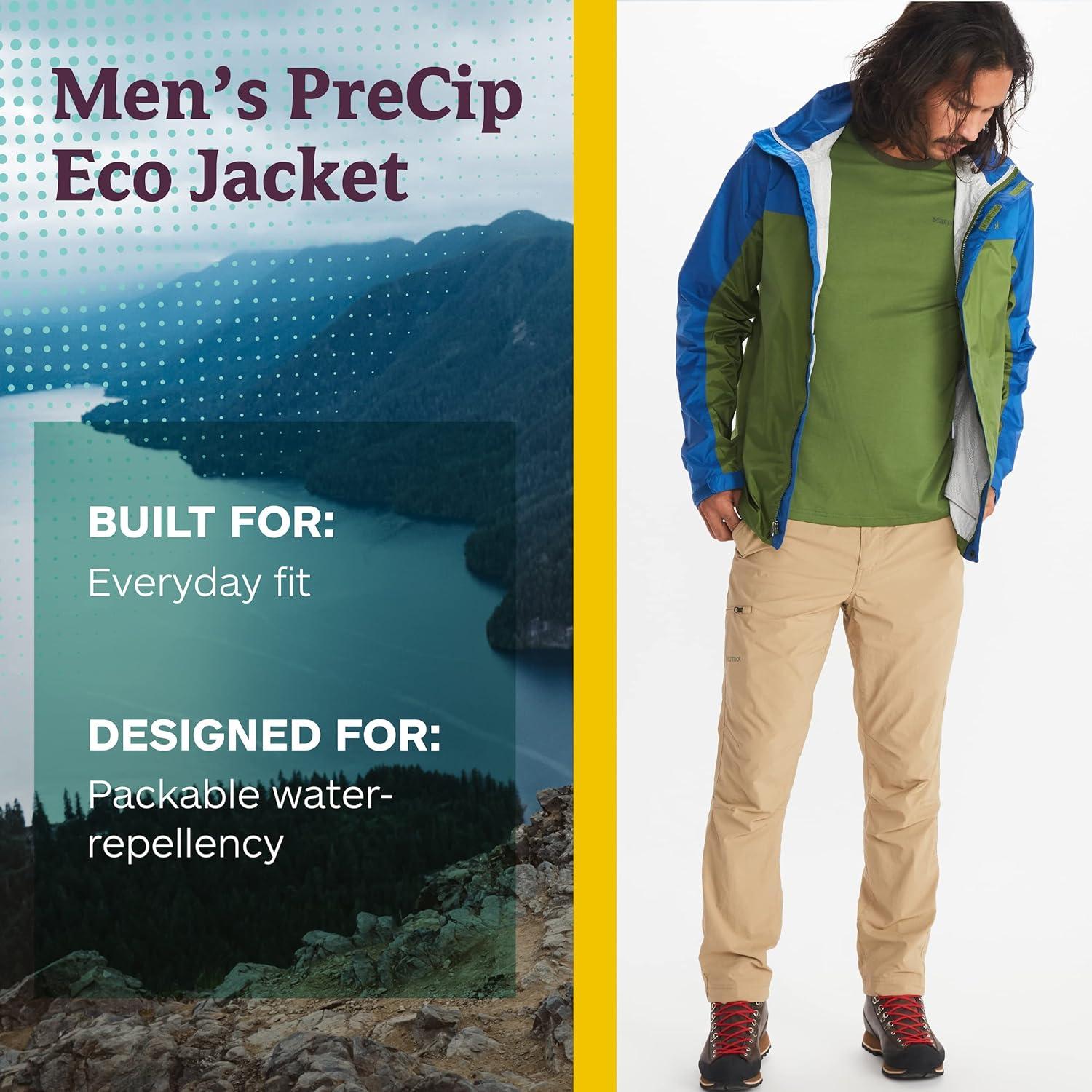 imageMARMOT Mens PreCip Eco JacketFoliageDark Azure