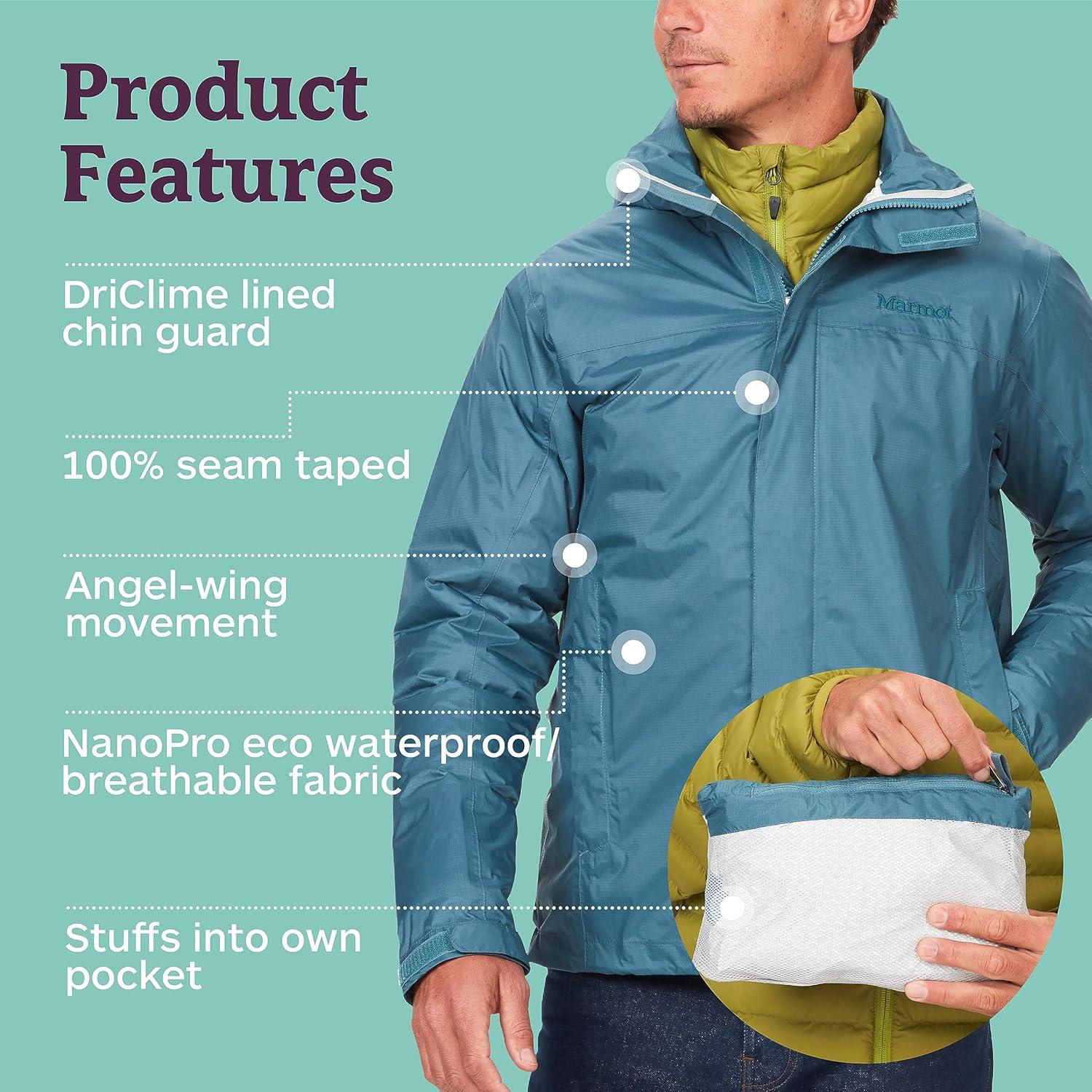 imageMARMOT Mens PreCip Eco JacketMoon River