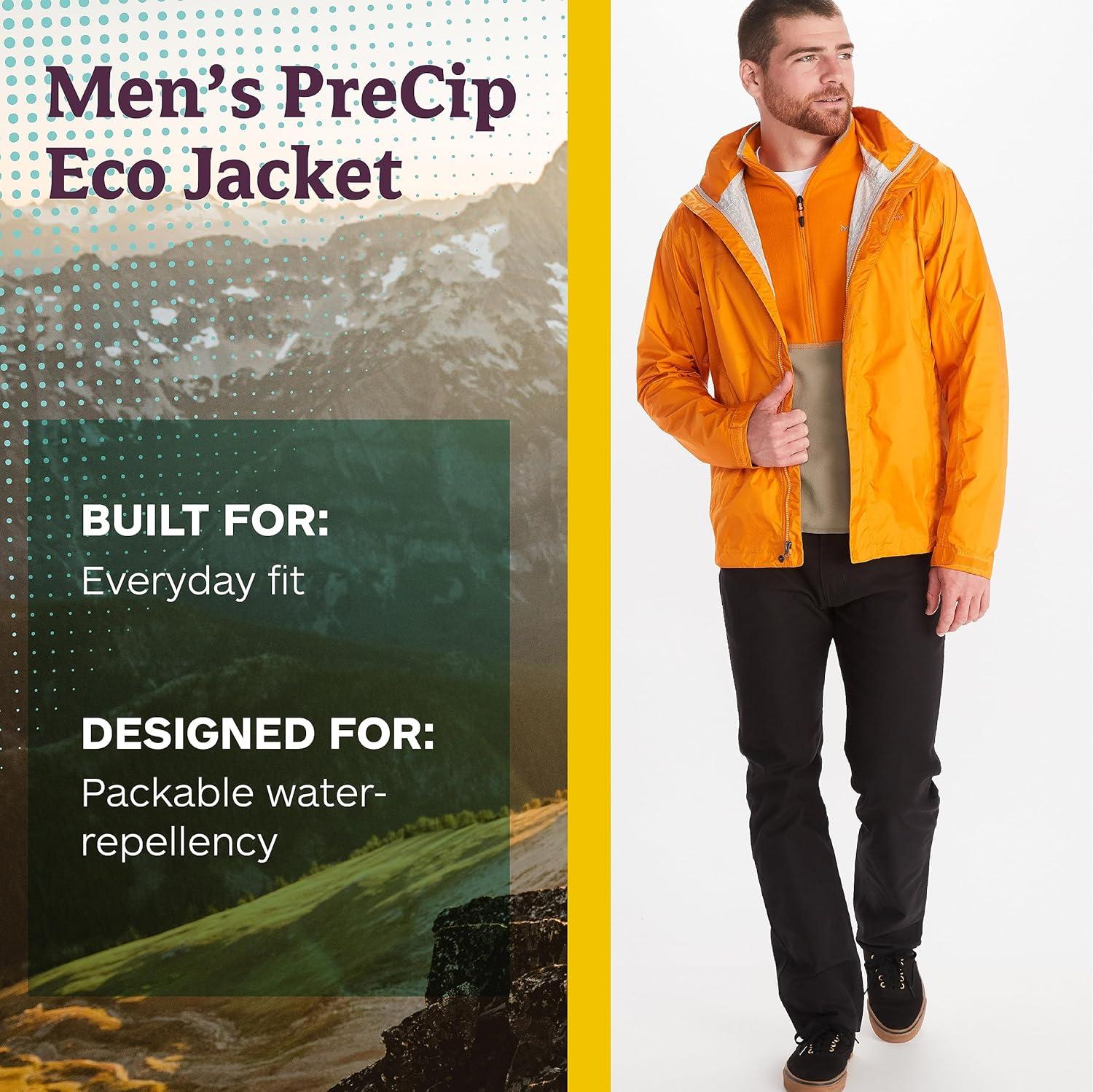 imageMARMOT Mens PreCip Eco JacketOrange Pepper