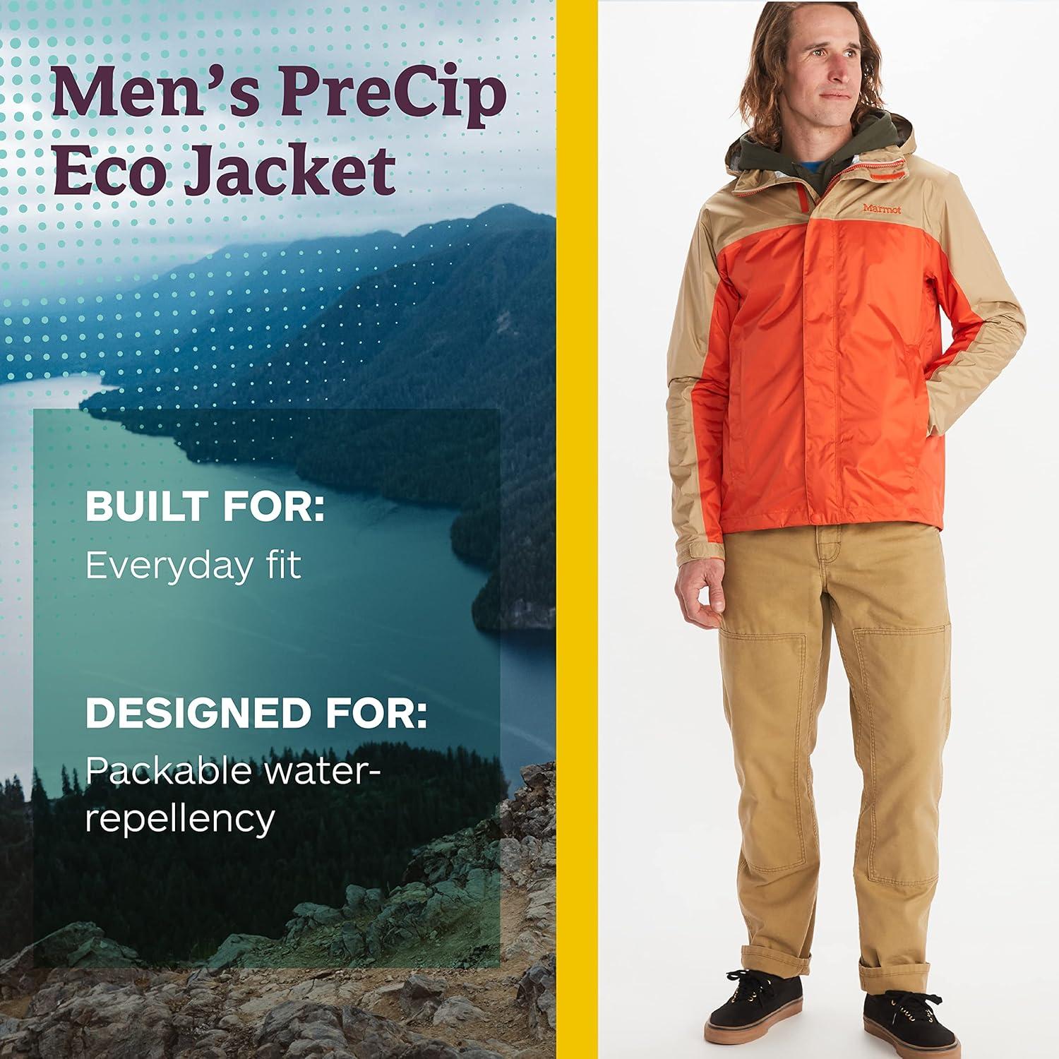 imageMARMOT Mens PreCip Eco JacketRed SunShetland