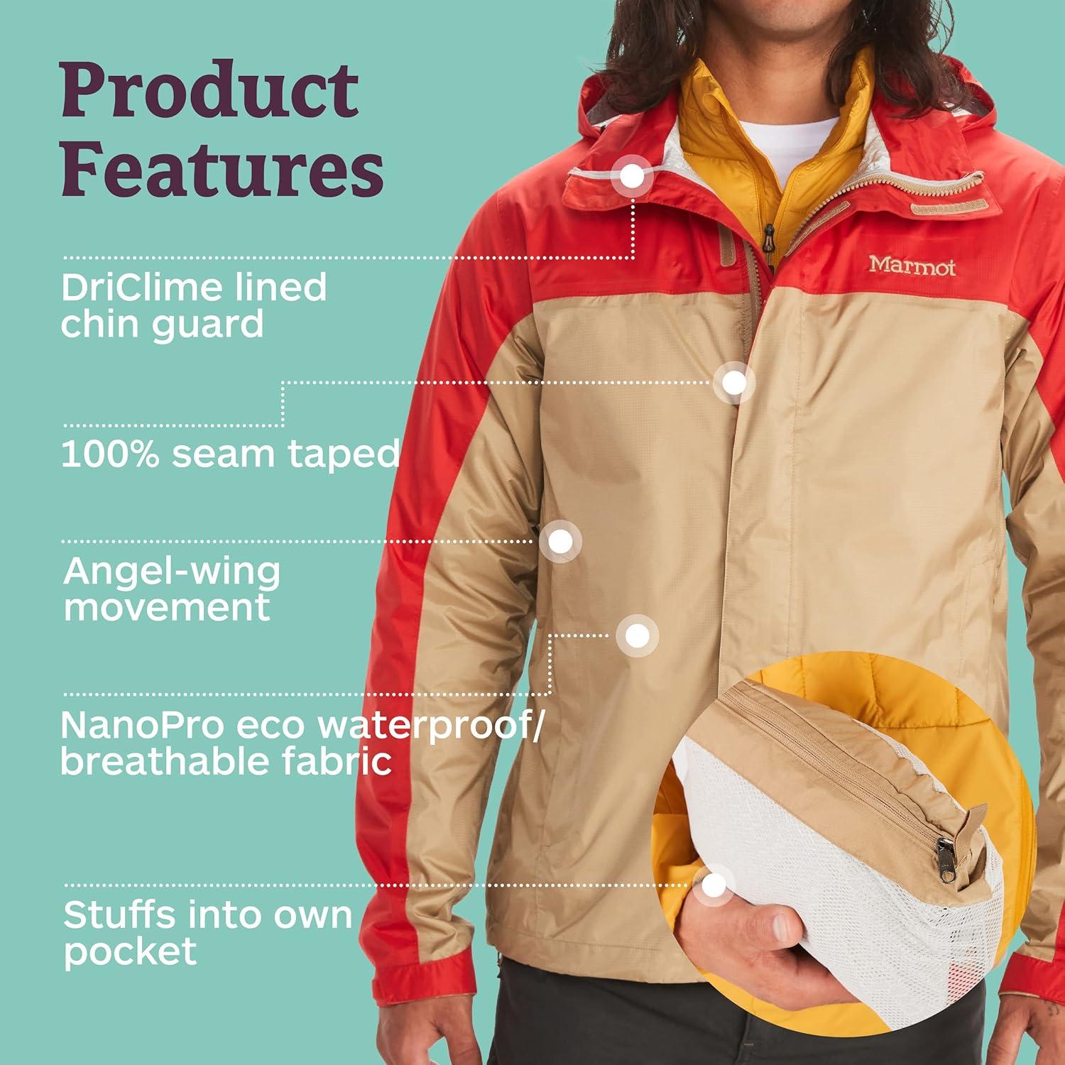 imageMARMOT Mens PreCip Eco JacketShetlandCairo