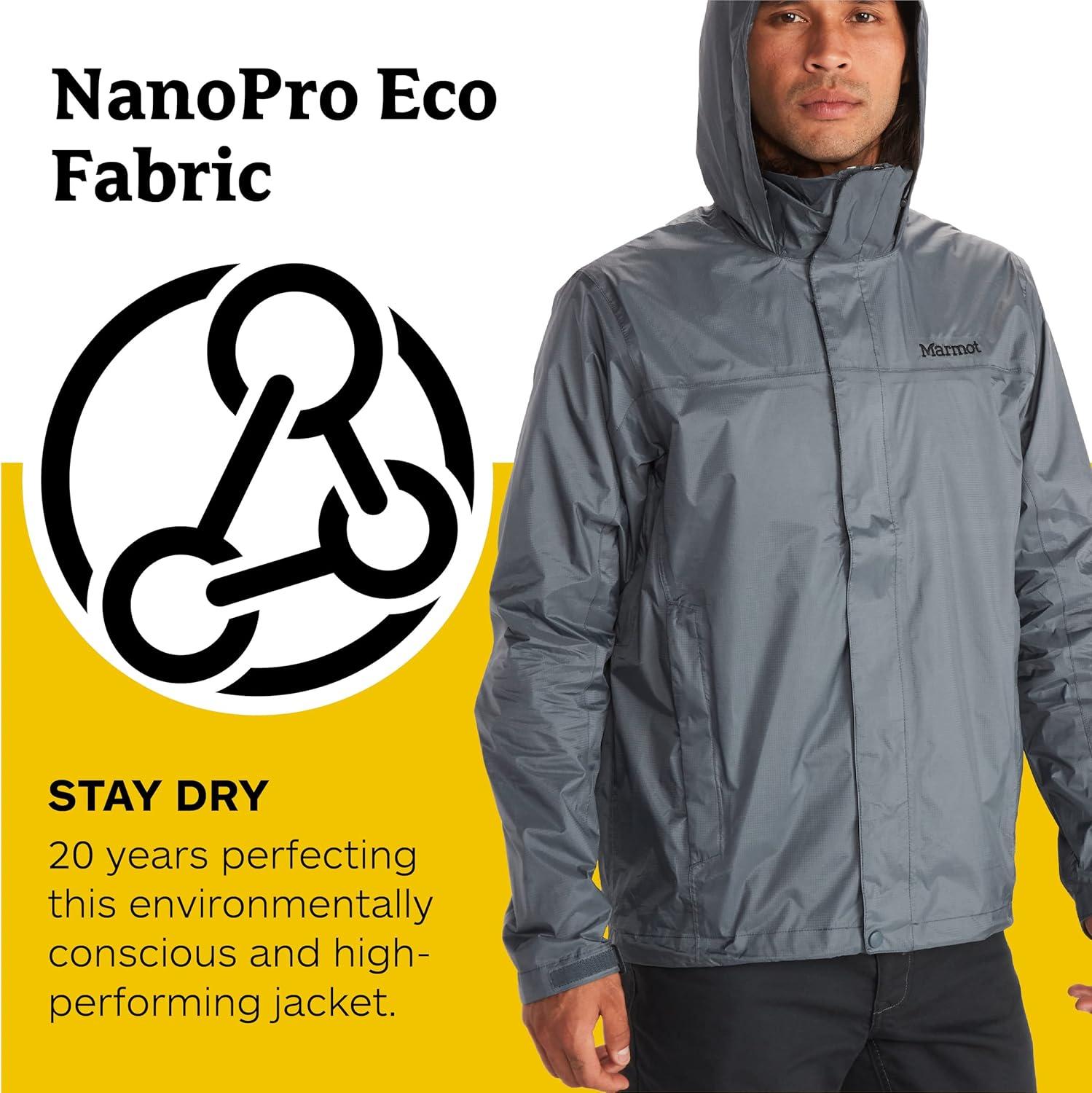 imageMARMOT Mens PreCip Eco JacketSteel Onyx