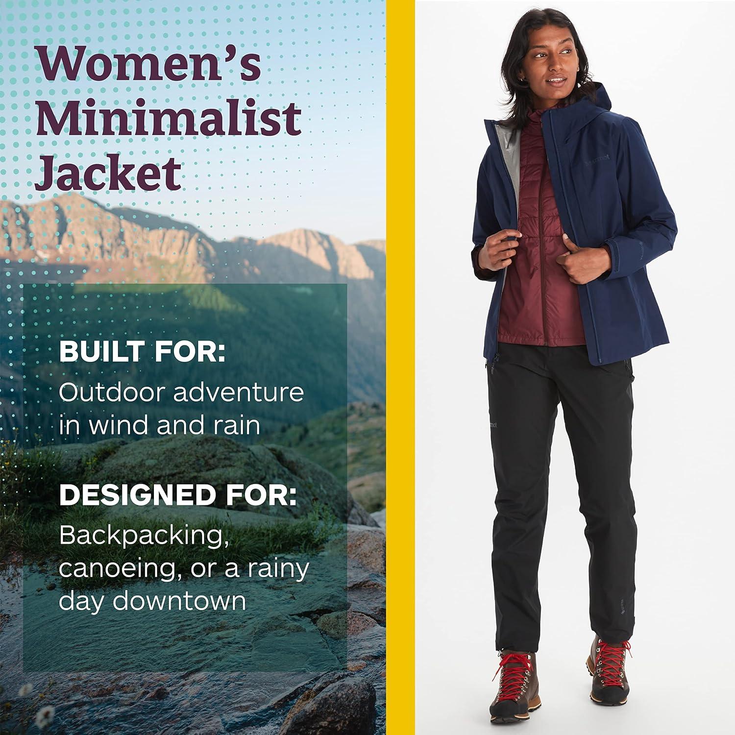 imageMARMOT Womens GORETEX Minimalist Rain Jacket  Packable Breathable Durable Wind ampamp Water ProtectionArctic Navy