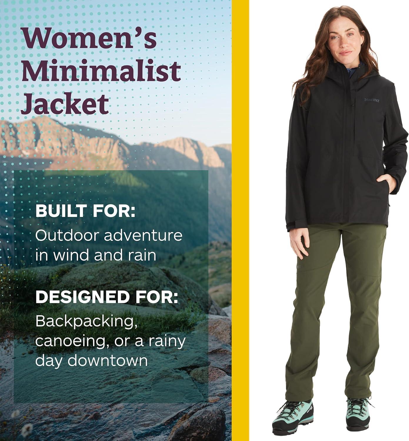 imageMARMOT Womens GORETEX Minimalist Rain Jacket  Packable Breathable Durable Wind ampamp Water ProtectionBlack