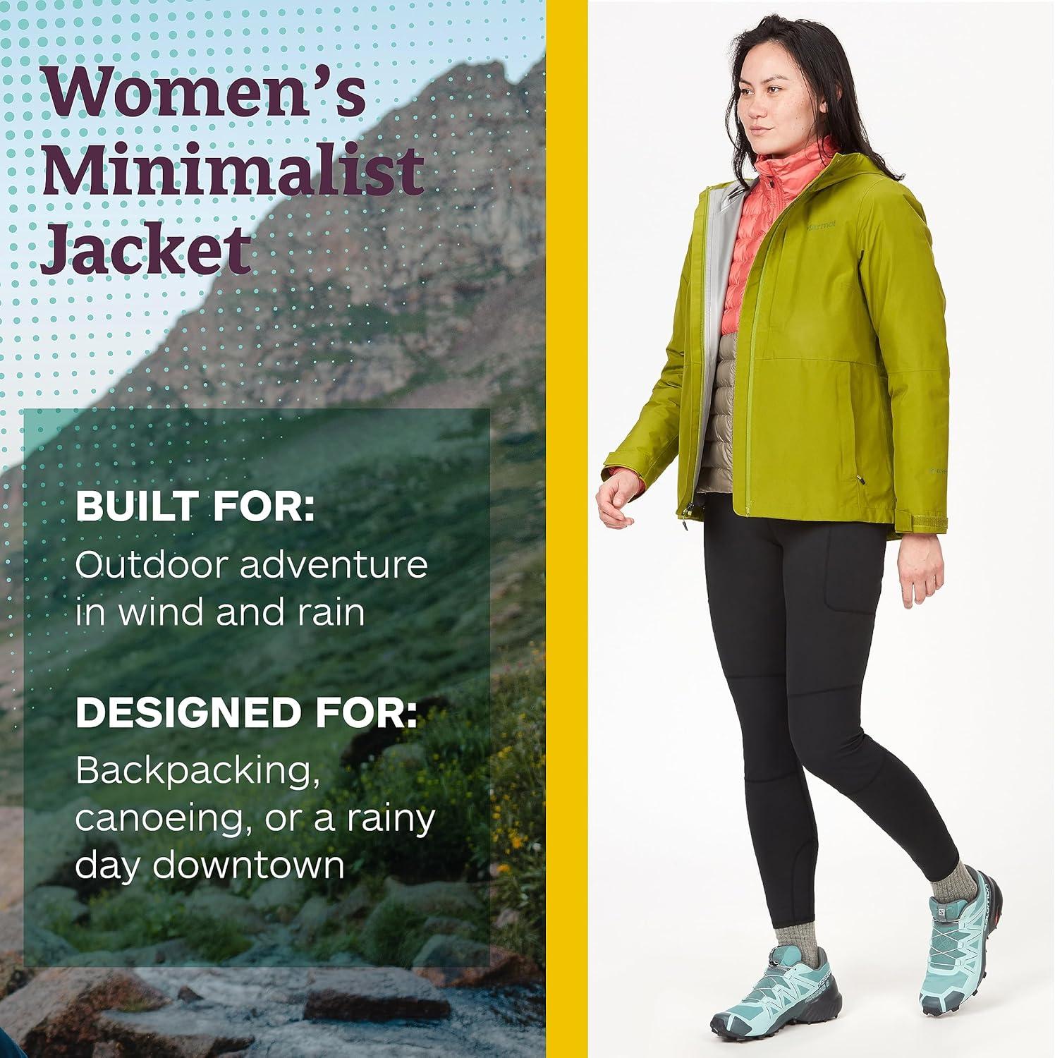 imageMARMOT Womens GORETEX Minimalist Rain Jacket  Packable Breathable Durable Wind ampamp Water ProtectionCilantro