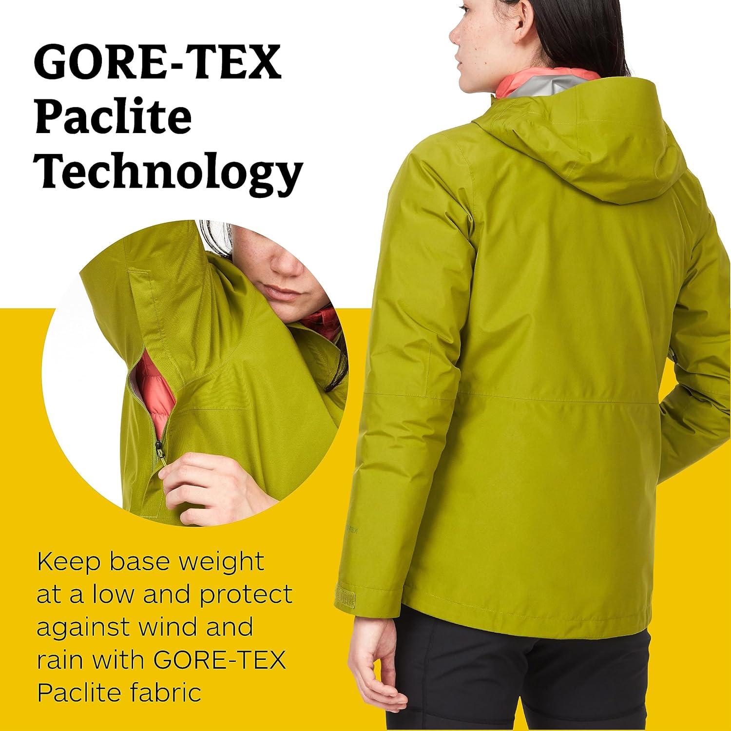 imageMARMOT Womens GORETEX Minimalist Rain Jacket  Packable Breathable Durable Wind ampamp Water ProtectionCilantro