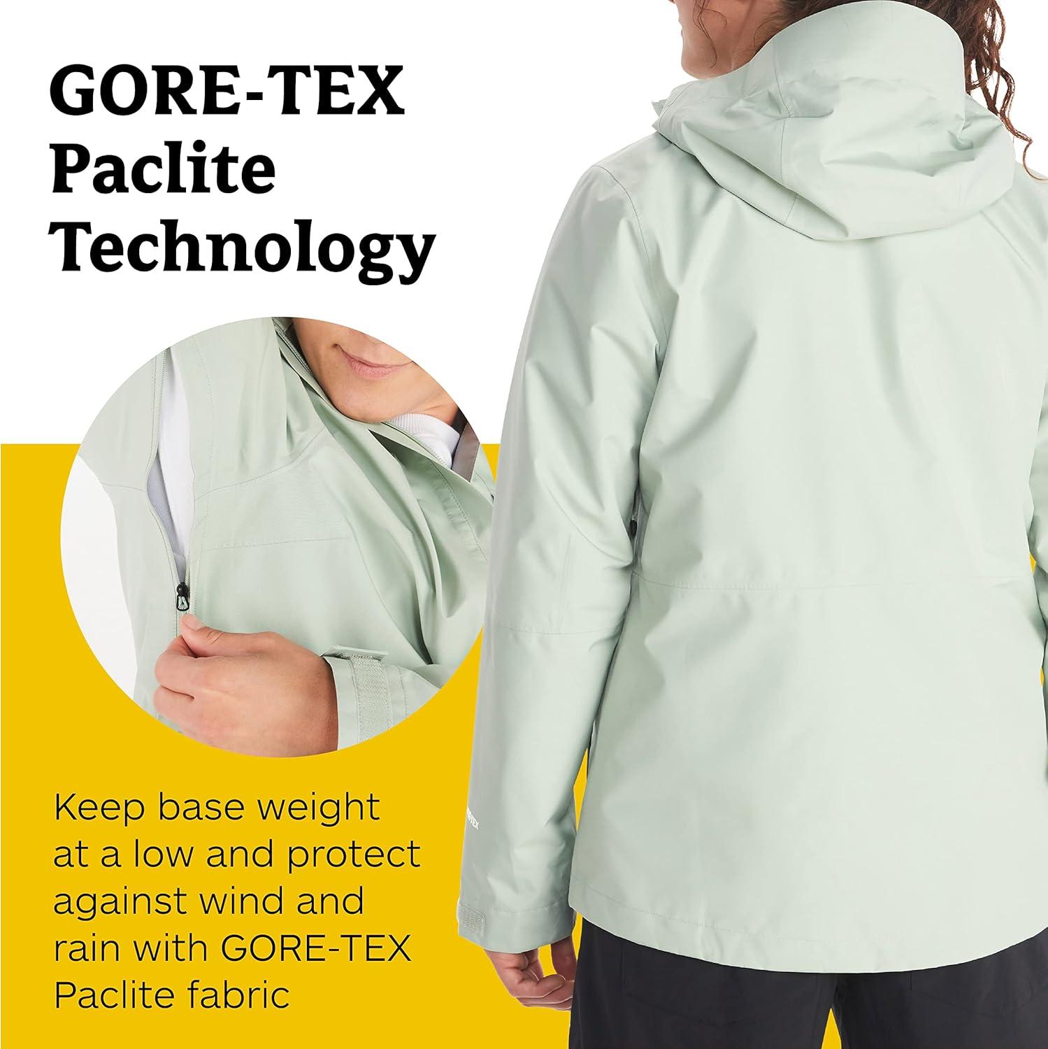 imageMARMOT Womens GORETEX Minimalist Rain Jacket  Packable Breathable Durable Wind ampamp Water ProtectionFrosty Green