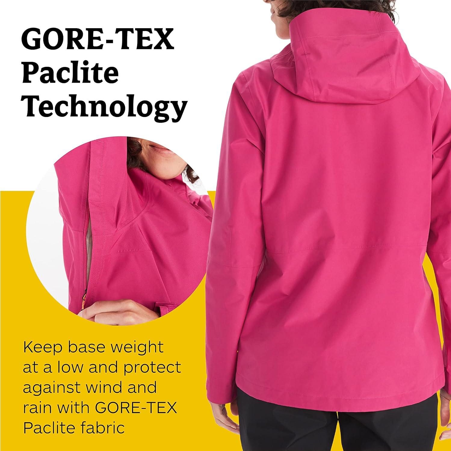 imageMARMOT Womens GORETEX Minimalist Rain Jacket  Packable Breathable Durable Wind ampamp Water ProtectionFuchsia Red