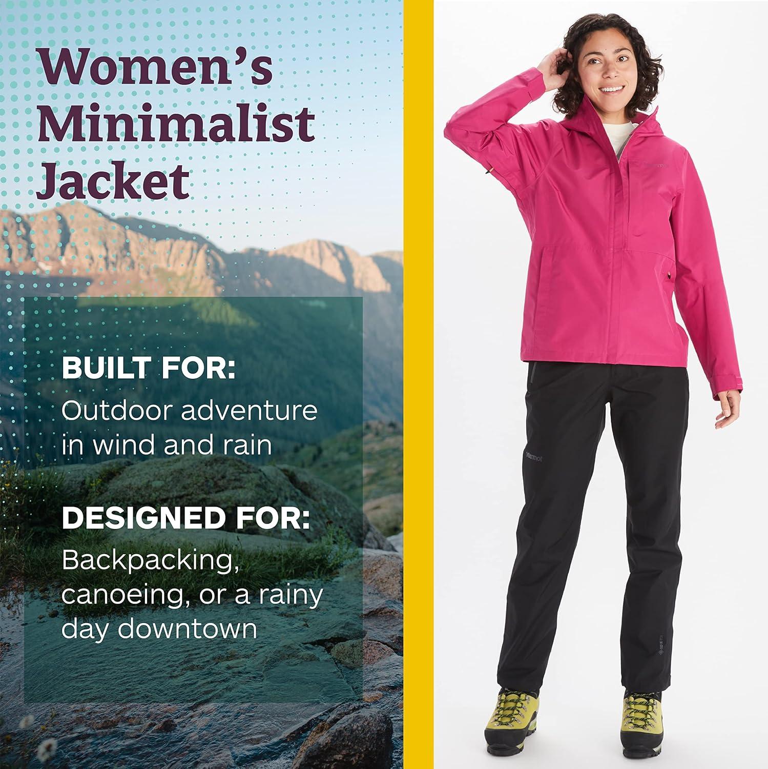 imageMARMOT Womens GORETEX Minimalist Rain Jacket  Packable Breathable Durable Wind ampamp Water ProtectionFuchsia Red