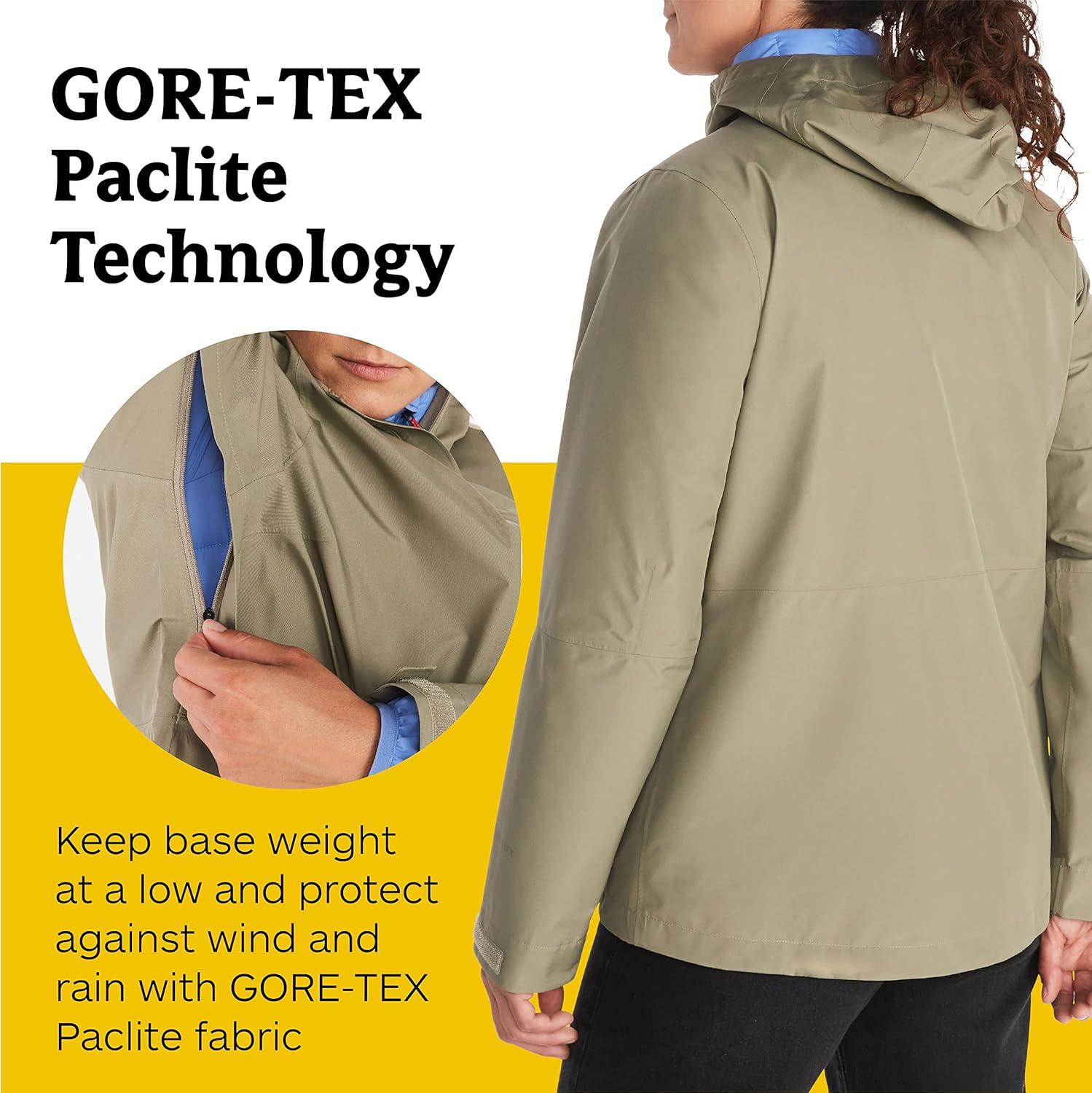 imageMARMOT Womens GORETEX Minimalist Rain Jacket  Packable Breathable Durable Wind ampamp Water ProtectionVetiver