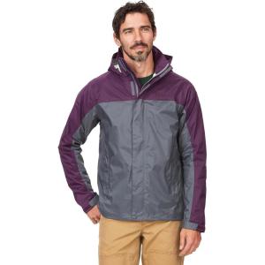 imageMARMOT Mens PreCip Eco JacketSteel OnyxPurple Fig