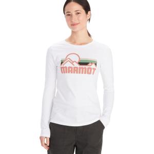 imageMARMOT Womens Coastal LongSleeve TShirt  Screen Printed Graphic on Soft Breathable EcoFriendly CottonPoly BlendWhiteRose Gold