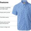 imageMARMOT Mens Aerobora Short Sleeve ButtonDown Shirt  Lightweight Packable QuickDrying UPF ProtectionBlue Bonnet Mushroom