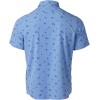 imageMARMOT Mens Aerobora Short Sleeve ButtonDown Shirt  Lightweight Packable QuickDrying UPF ProtectionBlue Bonnet Mushroom