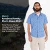 imageMARMOT Mens Aerobora Short Sleeve ButtonDown Shirt  Lightweight Packable QuickDrying UPF ProtectionBlue Bonnet Mushroom