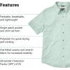 imageMARMOT Mens Aerobora Short Sleeve ButtonDown Shirt  Lightweight Packable QuickDrying UPF ProtectionCrushed Mint