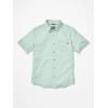 imageMARMOT Mens Aerobora Short Sleeve ButtonDown Shirt  Lightweight Packable QuickDrying UPF ProtectionCrushed Mint