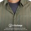 imageMARMOT Mens Aerobora Short Sleeve ButtonDown Shirt  Lightweight Packable QuickDrying UPF ProtectionDark Jungle Austin Stripe