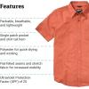 imageMARMOT Mens Aerobora Short Sleeve ButtonDown Shirt  Lightweight Packable QuickDrying UPF ProtectionPicante