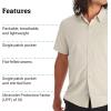 imageMARMOT Mens Aerobora Short Sleeve ButtonDown Shirt  Lightweight Packable QuickDrying UPF ProtectionSandbar