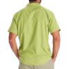 imageMARMOT Mens Aerobora Short Sleeve ButtonDown Shirt  Lightweight Packable QuickDrying UPF ProtectionSpinach Green