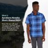 imageMARMOT Mens Aerobora Short Sleeve ButtonDown Shirt  Lightweight Packable QuickDrying UPF ProtectionTwilight Blue Wayland Plaid