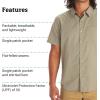imageMARMOT Mens Aerobora Short Sleeve ButtonDown Shirt  Lightweight Packable QuickDrying UPF ProtectionVetiver