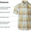 imageMARMOT Mens Aerobora Short Sleeve ButtonDown Shirt  Lightweight Packable QuickDrying UPF ProtectionVetiver Wayland Plaid