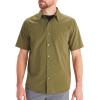 imageMARMOT Mens Aerobora Short Sleeve ButtonDown Shirt  Lightweight Packable QuickDrying UPF ProtectionWinter Moss