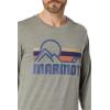 imageMARMOT Mens Coastal LongSleeve TShirt  Screen Printed Graphic on Soft Breathable EcoFriendly CottonPoly BlendCharcoal Heather