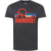 imageMARMOT Mens Coastal ShortSleeve TShirt  Screen Printed Graphic on Soft Breathable EcoFriendly CottonPoly BlendCharcoal Heather