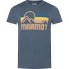 imageMARMOT Mens Coastal ShortSleeve TShirt  Screen Printed Graphic on Soft Breathable EcoFriendly CottonPoly BlendNavy Heather