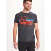 imageMARMOT Mens Coastal ShortSleeve TShirt  Screen Printed Graphic on Soft Breathable EcoFriendly CottonPoly BlendCharcoal Heather