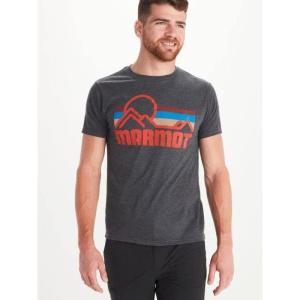 imageMARMOT Mens Coastal ShortSleeve TShirt  Screen Printed Graphic on Soft Breathable EcoFriendly CottonPoly BlendCharcoal Heather