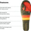 imageMARMOT Mens Never Winter 30 Sleeping Bag 650 Fill Down for Camping ampamp BackpackingNoriRed Sun