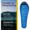 imageMarmot Mens Trestles 15 Sleeping Bag  Insulated WaterResistant LeftZip Cobalt BlueBlue Night Long