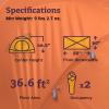 imageMarmot Thor 2Person Tent  Easy SetUp WaterResistant Storm Ready Blaze 2 Person
