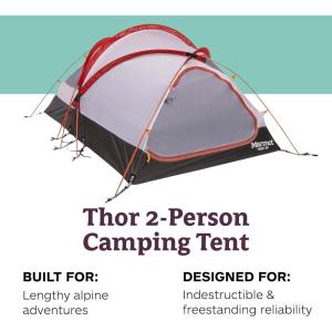 imageMarmot Thor 2Person Tent  Easy SetUp WaterResistant Storm Ready Blaze 2 Person