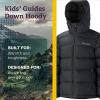 imageMARMOT Kids Guides Down Hoody  700 Fill Insulated WaterResistant Lightweight Puffer Jacket with HoodBlack