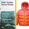 imageMARMOT Kids Guides Down Hoody  700 Fill Insulated WaterResistant Lightweight Puffer Jacket with HoodGrapefruitTangelo