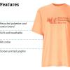 imageMARMOT Womens MMW ShortSleeve Tee Shirt  Screen Printed Graphic on Soft Breathable EcoFriendly CottonPoly BlendFresh Apricot