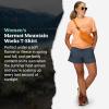 imageMARMOT Womens MMW ShortSleeve Tee Shirt  Screen Printed Graphic on Soft Breathable EcoFriendly CottonPoly BlendFresh Apricot