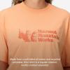 imageMARMOT Womens MMW ShortSleeve Tee Shirt  Screen Printed Graphic on Soft Breathable EcoFriendly CottonPoly BlendFresh Apricot